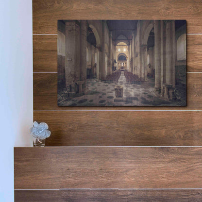 Luxe Metal Art 'Inside the Church' by Sebastien Lory, Metal Wall Art,16x12