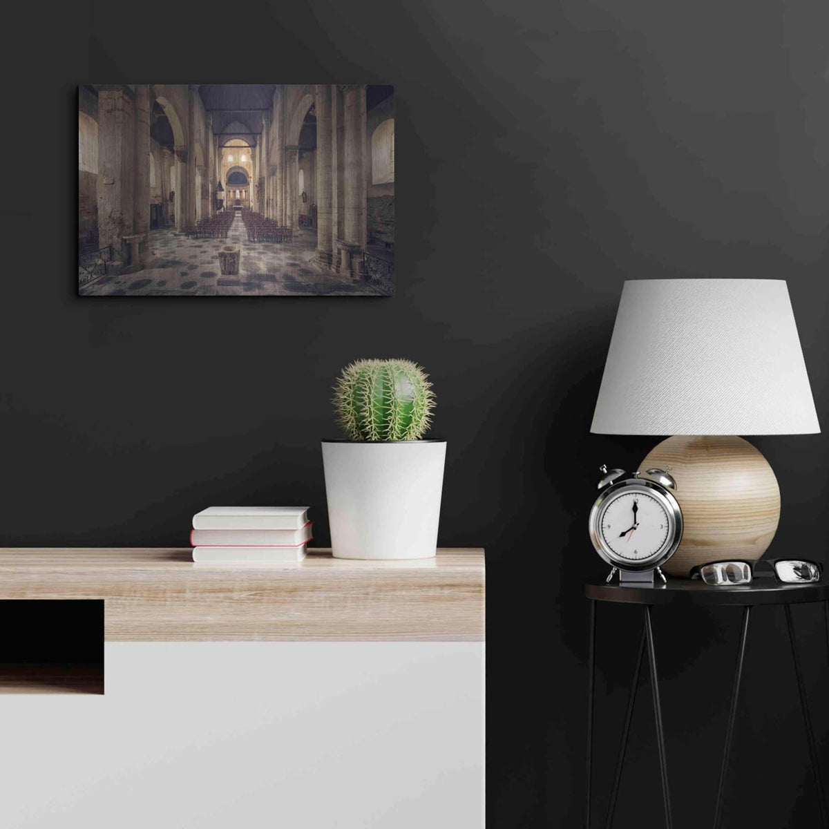 'Inside the Church' by Sebastien Lory – Metal Wall Art, 24x16 room view