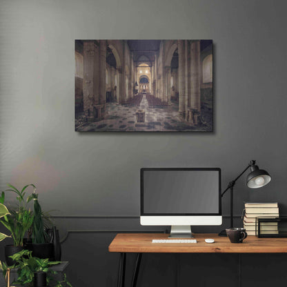 Luxe Metal Art 'Inside the Church' by Sebastien Lory, Metal Wall Art,36x24