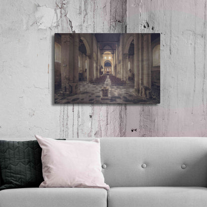 Luxe Metal Art 'Inside the Church' by Sebastien Lory, Metal Wall Art,36x24