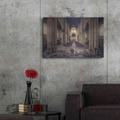 Luxe Metal Art 'Inside the Church' by Sebastien Lory, Metal Wall Art,36x24