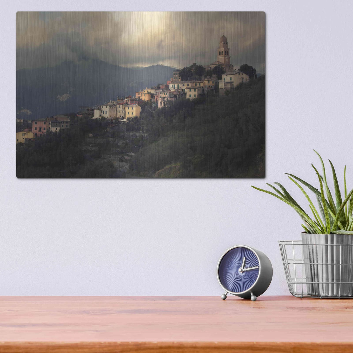 'Church' by Sebastien Lory – Metal Wall Art, 16x12 room view