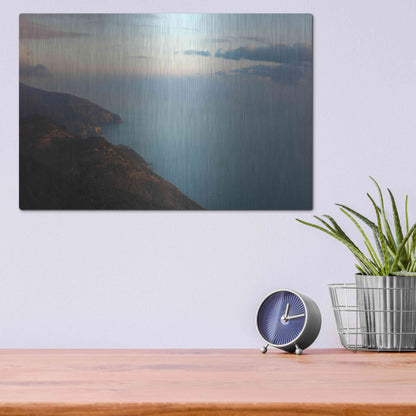 Luxe Metal Art 'Ocean Views' by Sebastien Lory, Metal Wall Art,16x12