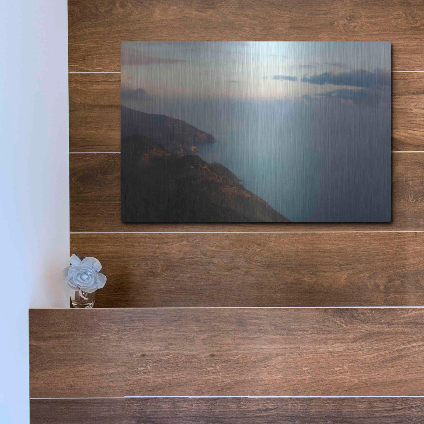 Luxe Metal Art 'Ocean Views' by Sebastien Lory, Metal Wall Art,16x12