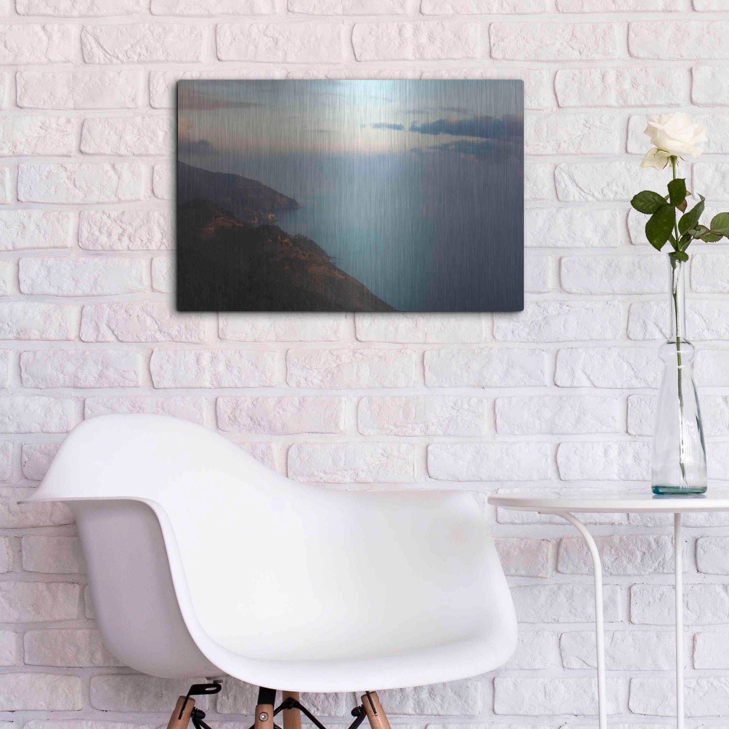 Luxe Metal Art 'Ocean Views' by Sebastien Lory, Metal Wall Art,24x16