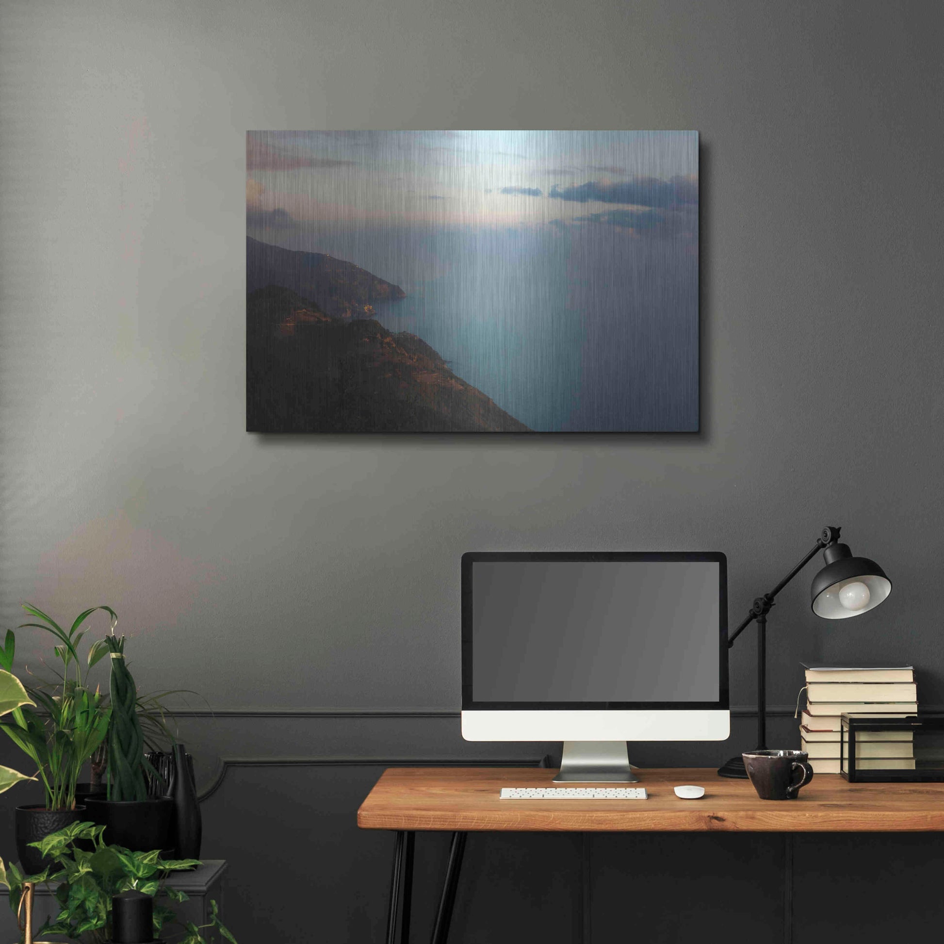 Luxe Metal Art 'Ocean Views' by Sebastien Lory, Metal Wall Art,36x24