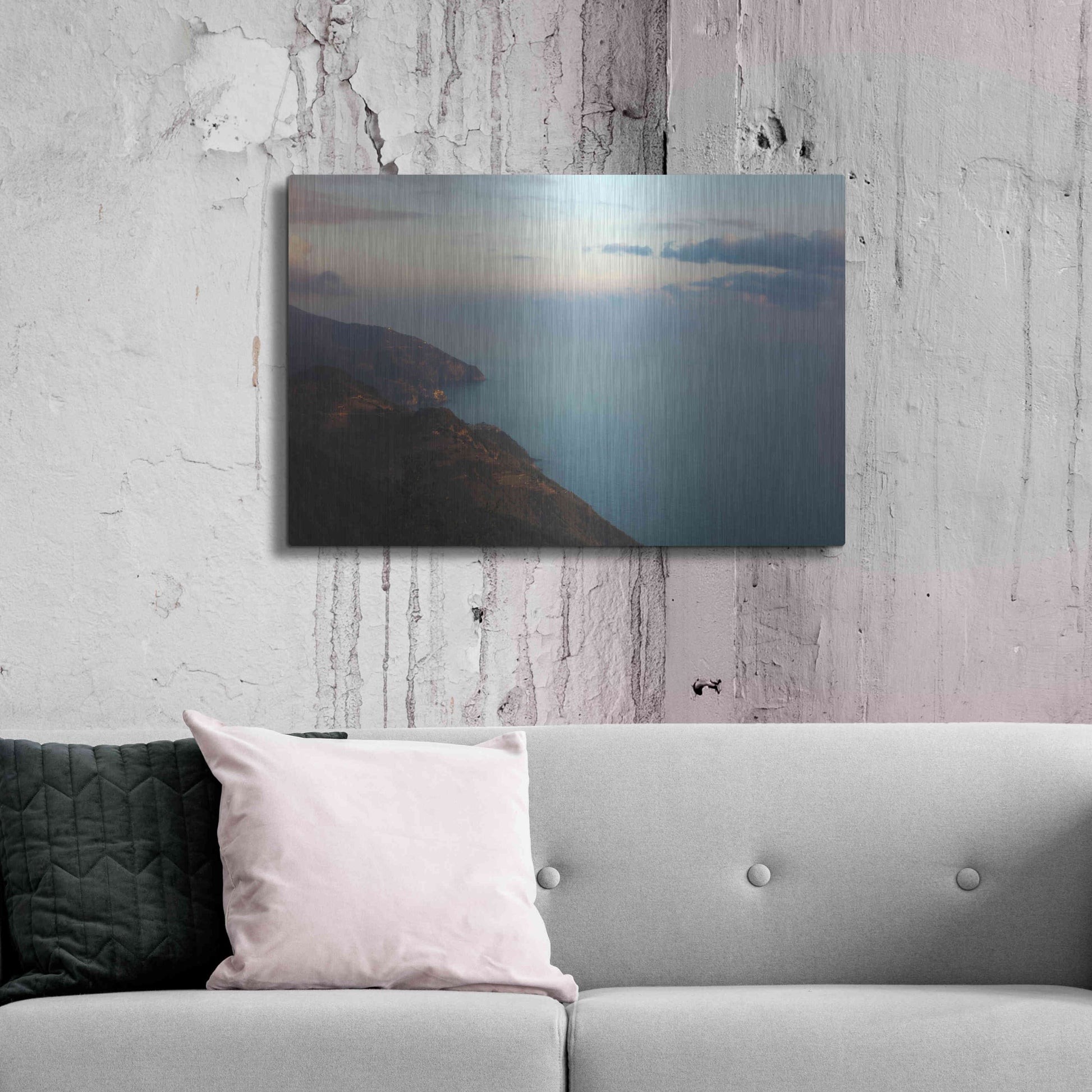 Luxe Metal Art 'Ocean Views' by Sebastien Lory, Metal Wall Art,36x24