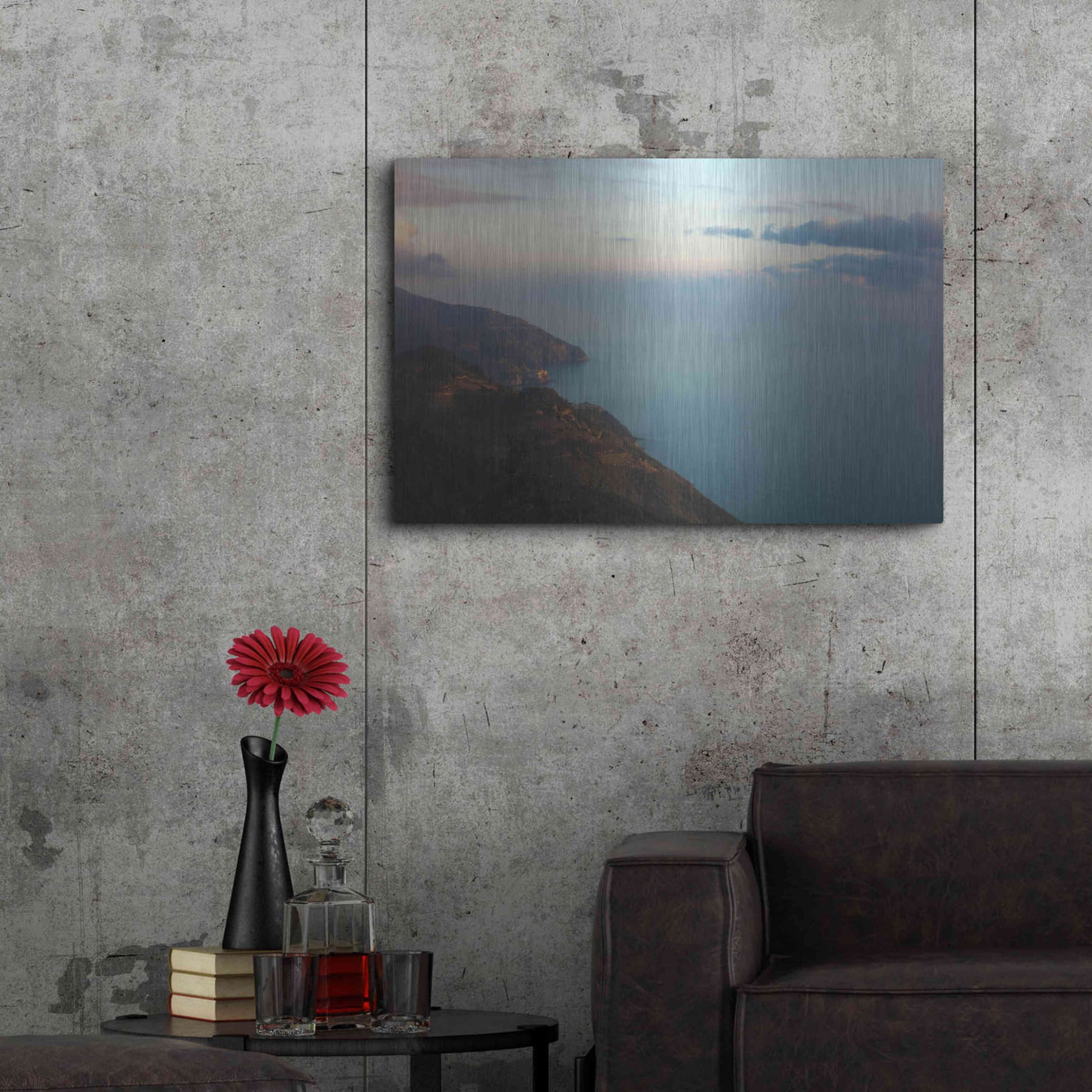 Luxe Metal Art 'Ocean Views' by Sebastien Lory, Metal Wall Art,36x24