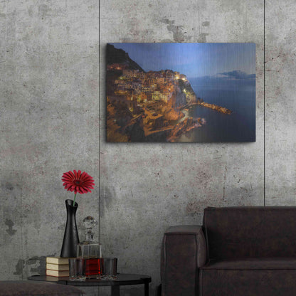 Luxe Metal Art 'Magestic Night' by Sebastien Lory, Metal Wall Art,36x24