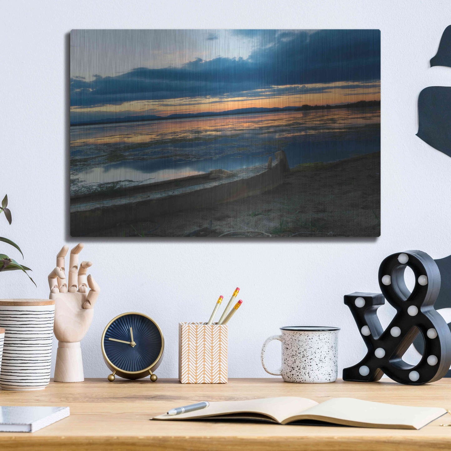 Luxe Metal Art 'Complementary colors in Nature' by Sebastien Lory, Metal Wall Art,16x12