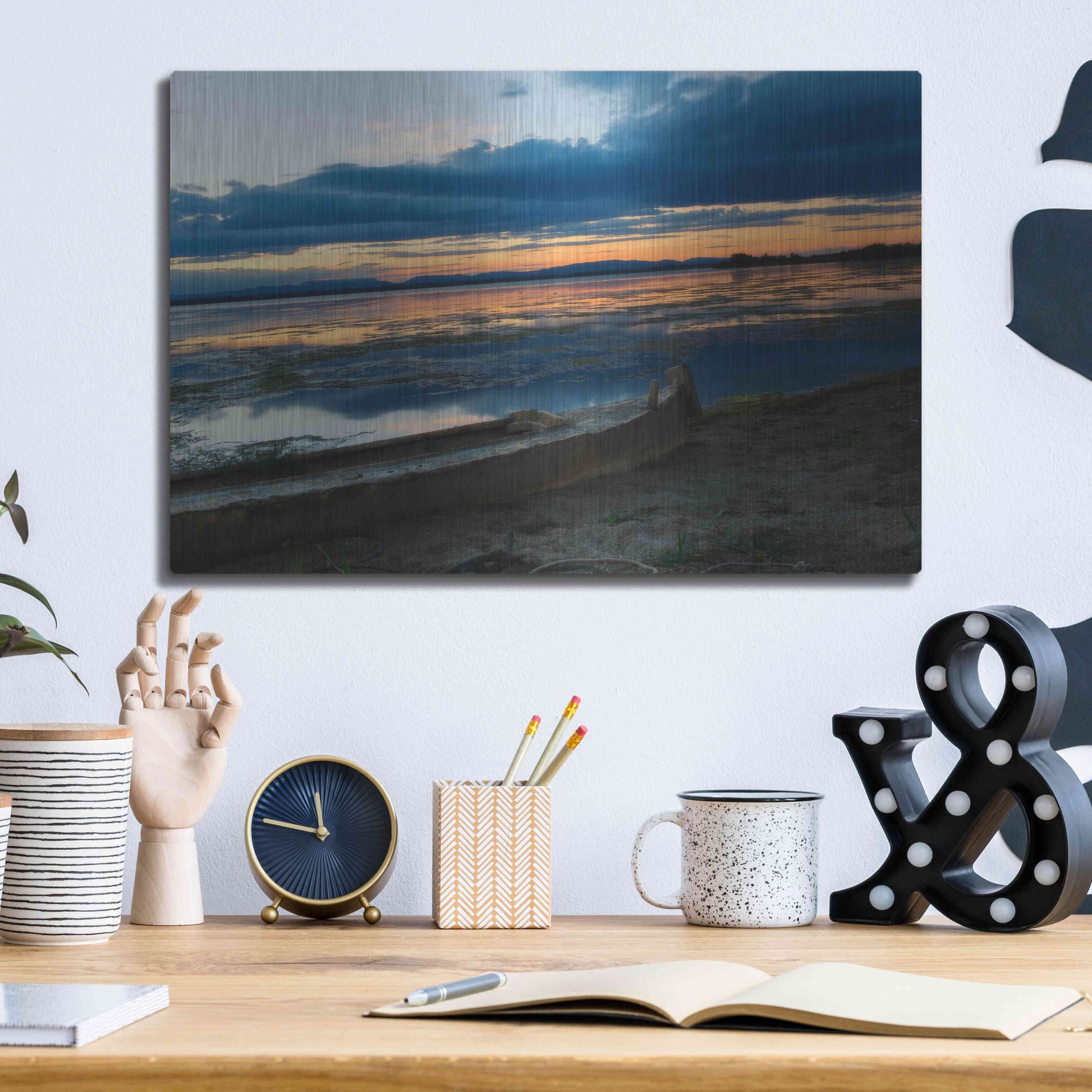 Luxe Metal Art 'Complementary colors in Nature' by Sebastien Lory, Metal Wall Art,16x12