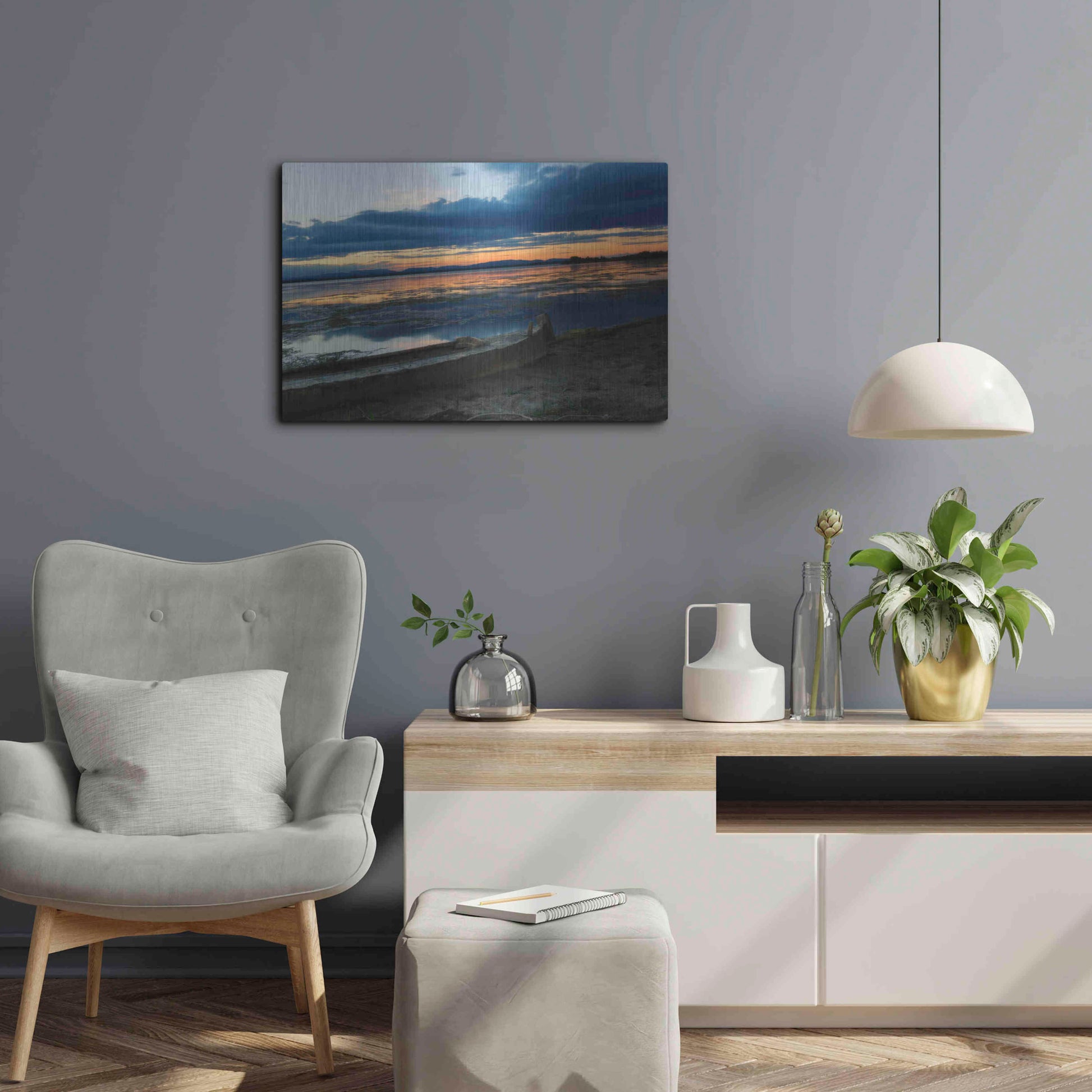 Luxe Metal Art 'Complementary colors in Nature' by Sebastien Lory, Metal Wall Art,24x16