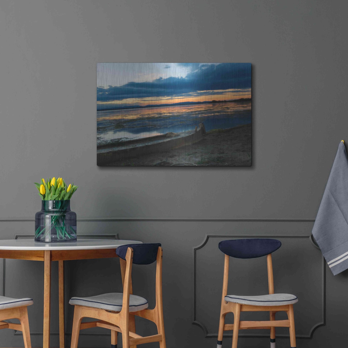 Luxe Metal Art 'Complementary colors in Nature' by Sebastien Lory, Metal Wall Art,36x24