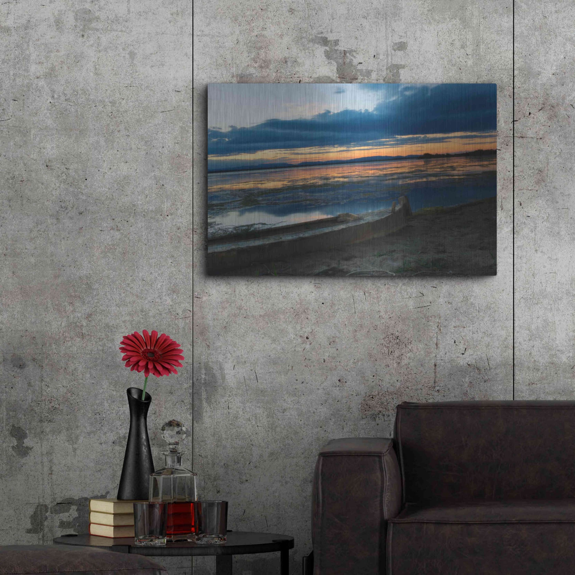 Luxe Metal Art 'Complementary colors in Nature' by Sebastien Lory, Metal Wall Art,36x24