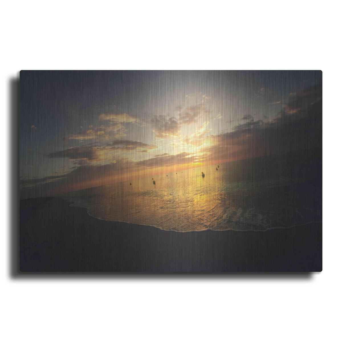 'Fiery Ocean' by Sebastien Lory – Metal Wall Art