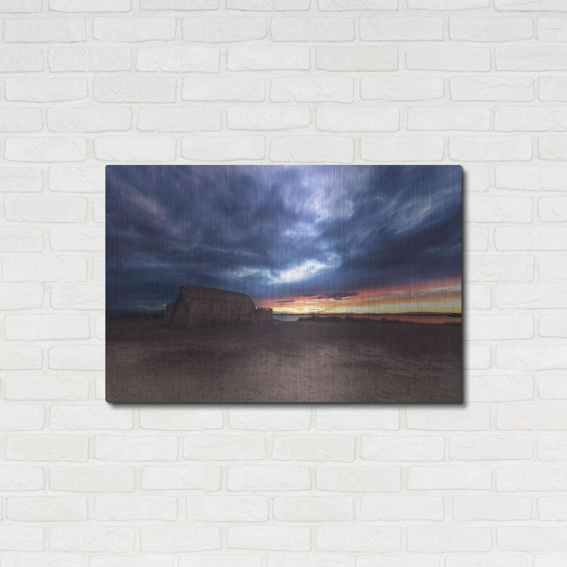 Luxe Metal Art 'Stormy Sky' by Sebastien Lory, Metal Wall Art,36x24