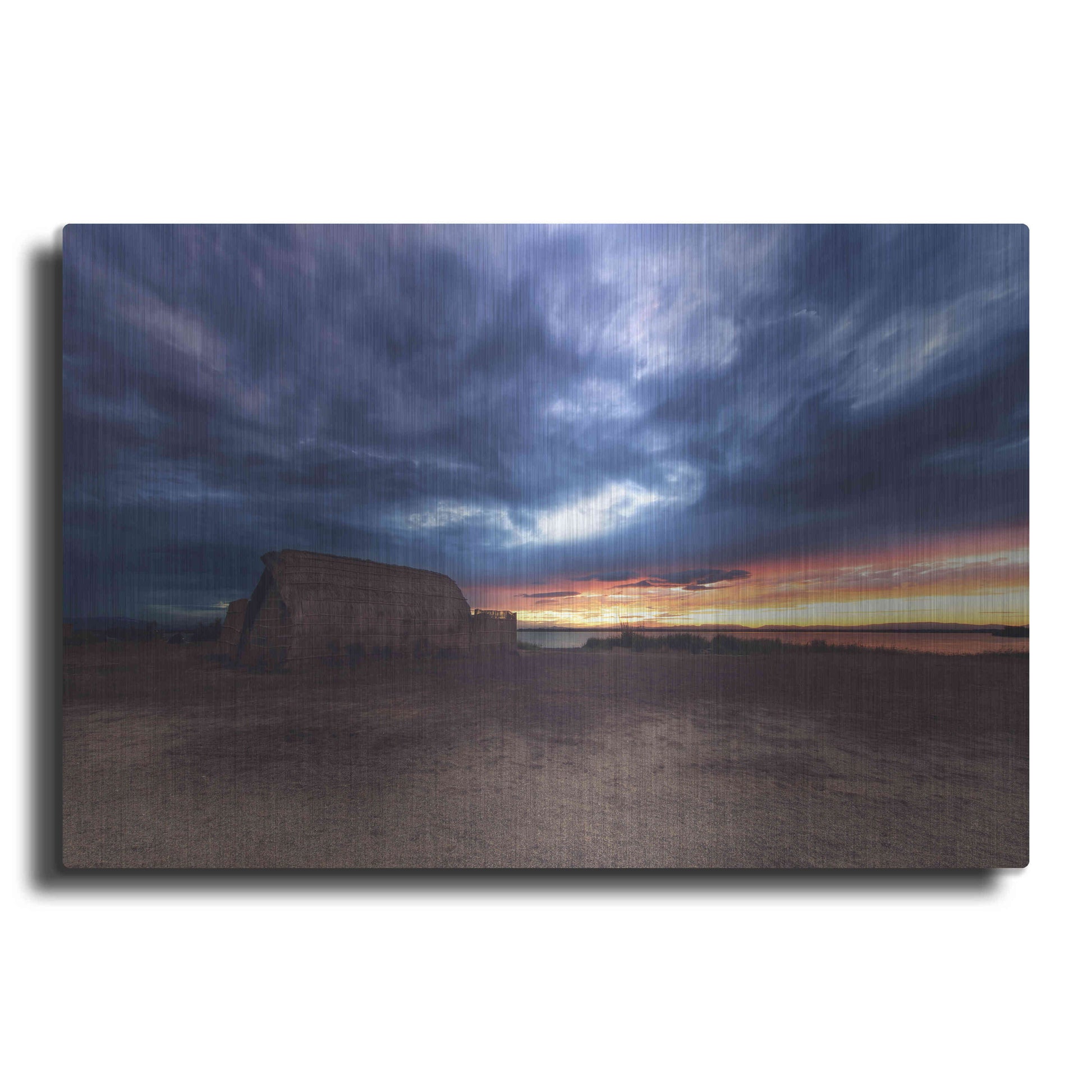 Luxe Metal Art 'Stormy Sky' by Sebastien Lory, Metal Wall Art