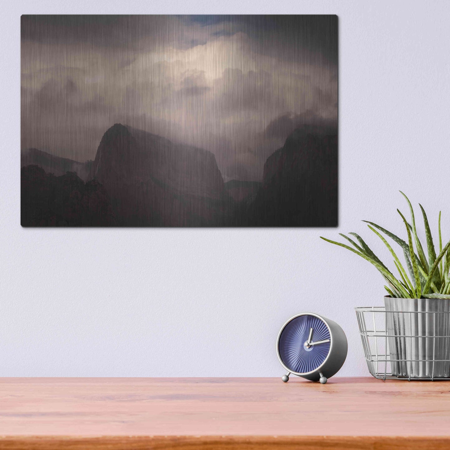 Luxe Metal Art 'In Clouds' by Sebastien Lory, Metal Wall Art,16x12