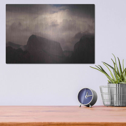 Luxe Metal Art 'In Clouds' by Sebastien Lory, Metal Wall Art,16x12
