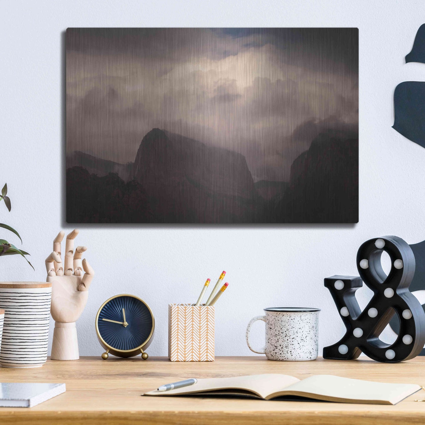 Luxe Metal Art 'In Clouds' by Sebastien Lory, Metal Wall Art,16x12
