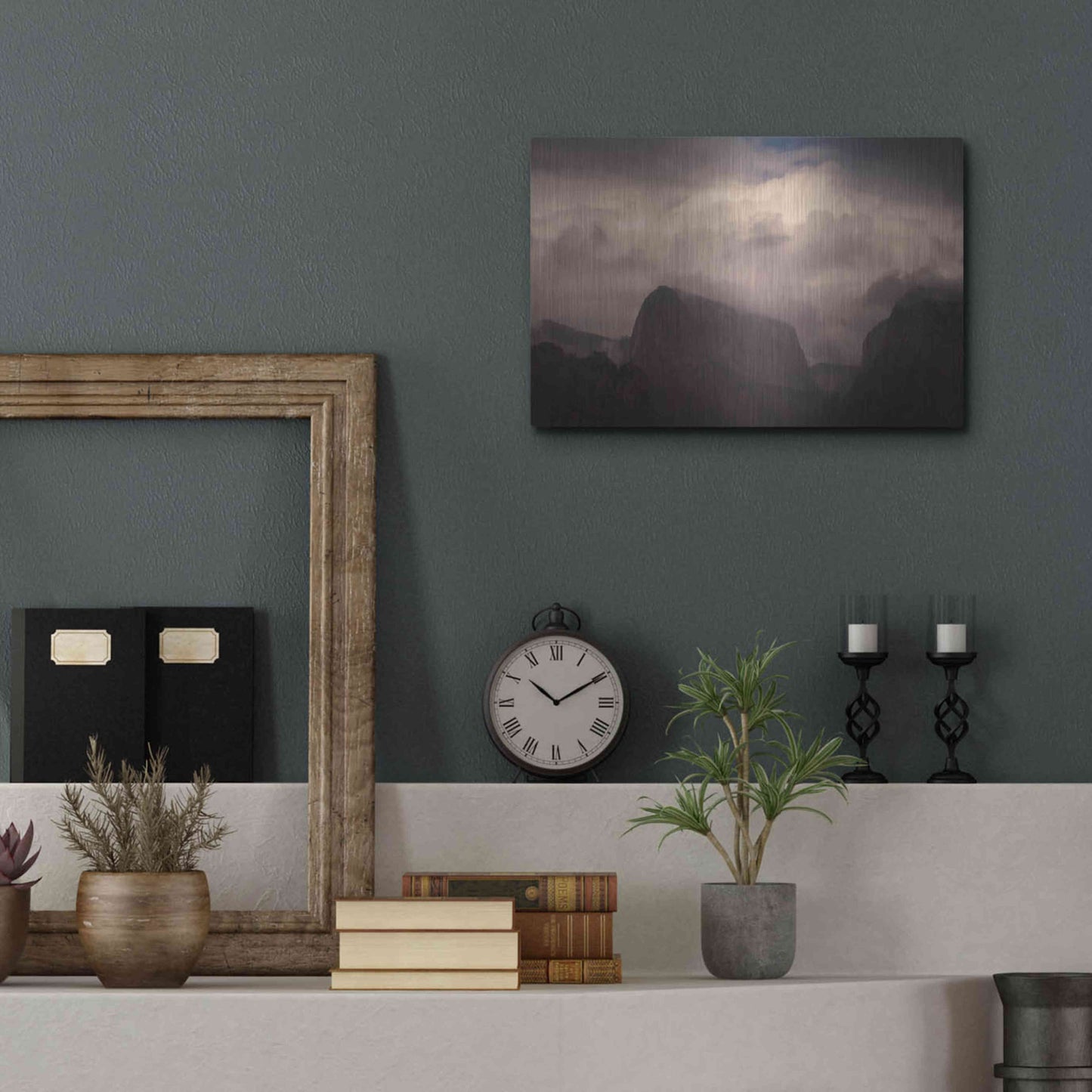 Luxe Metal Art 'In Clouds' by Sebastien Lory, Metal Wall Art,16x12