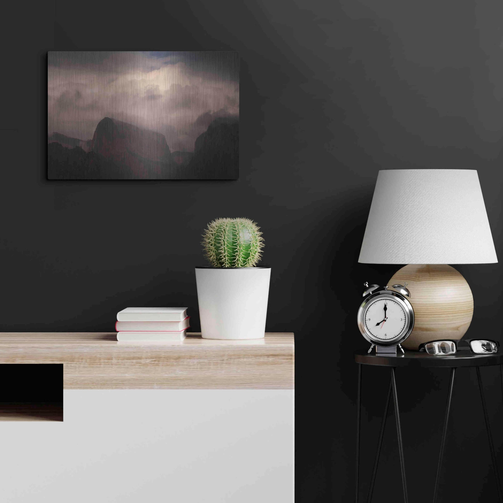 Luxe Metal Art 'In Clouds' by Sebastien Lory, Metal Wall Art,24x16