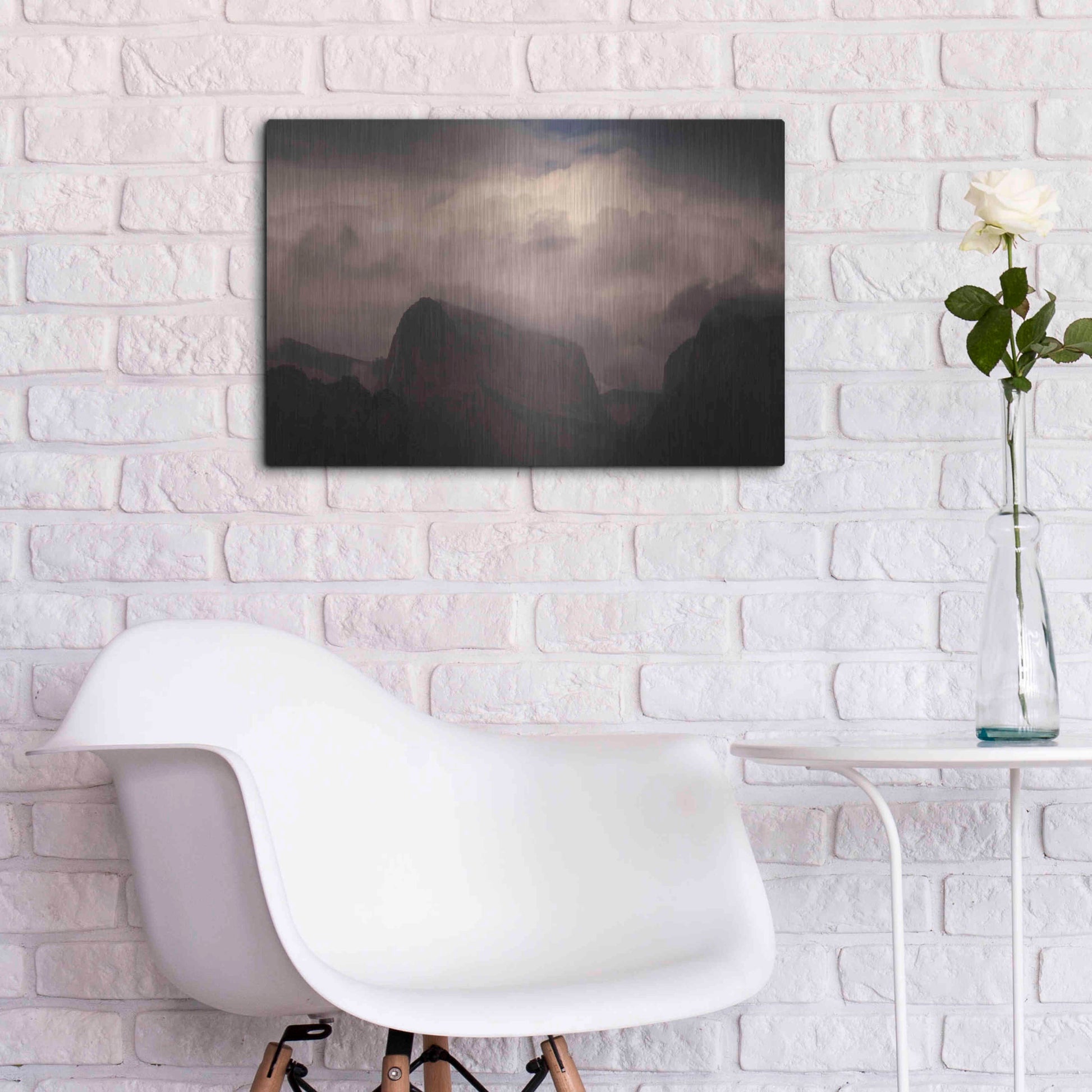 Luxe Metal Art 'In Clouds' by Sebastien Lory, Metal Wall Art,24x16