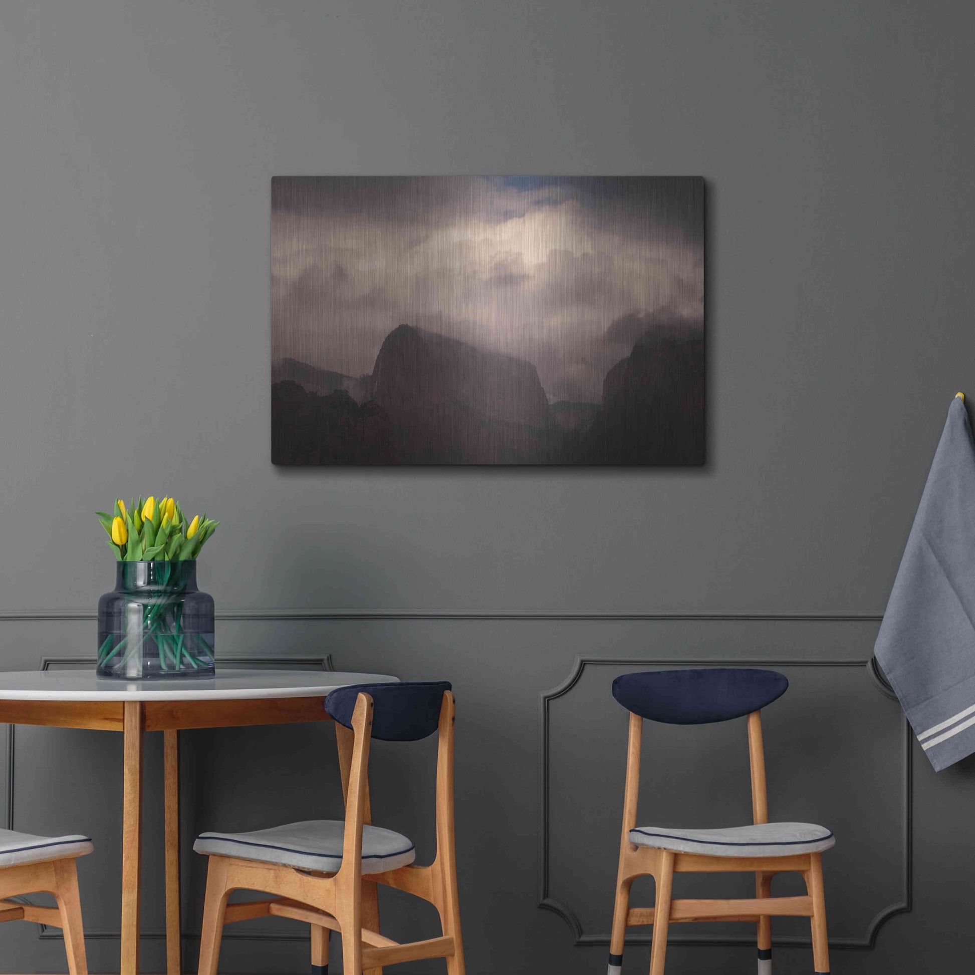 Luxe Metal Art 'In Clouds' by Sebastien Lory, Metal Wall Art,36x24
