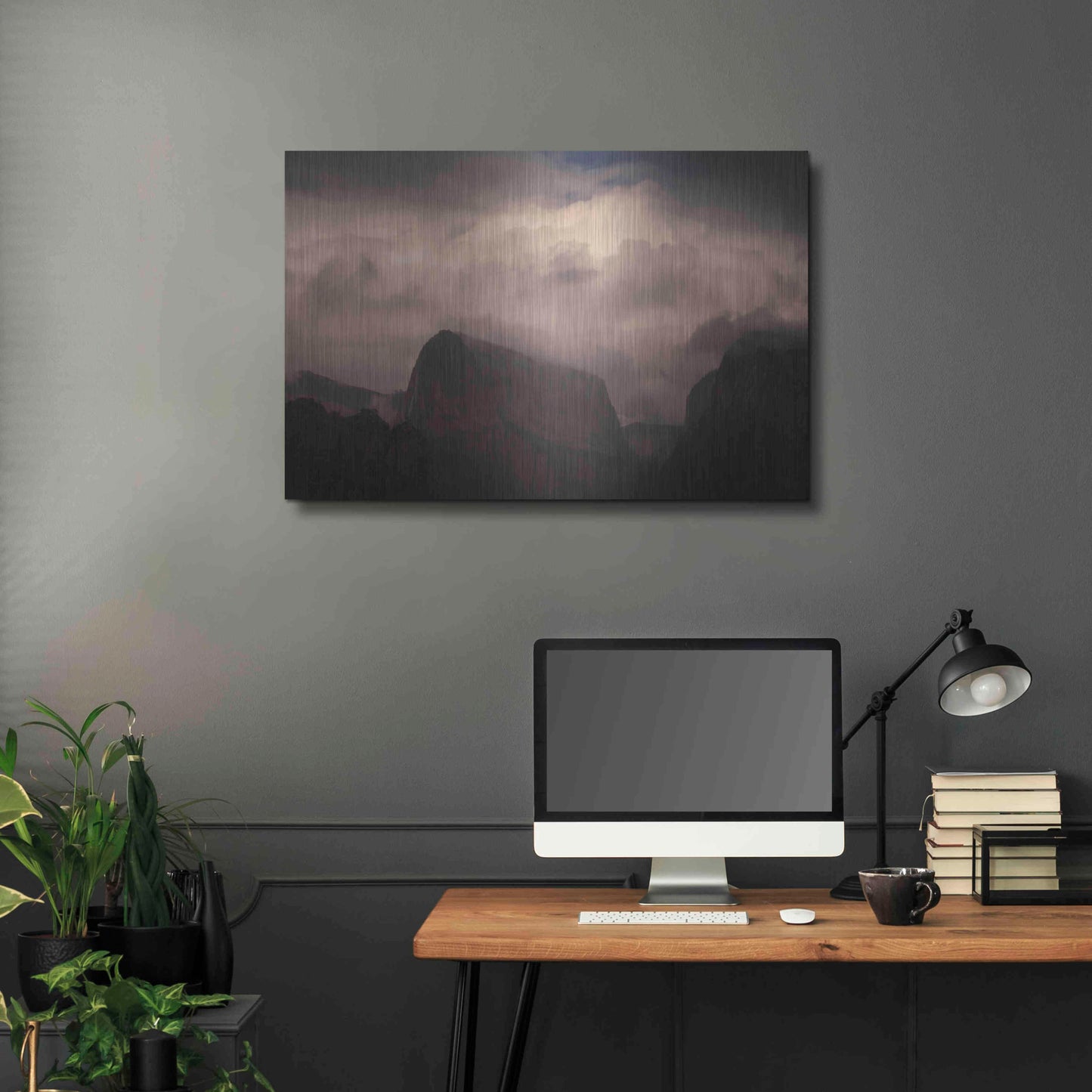 Luxe Metal Art 'In Clouds' by Sebastien Lory, Metal Wall Art,36x24