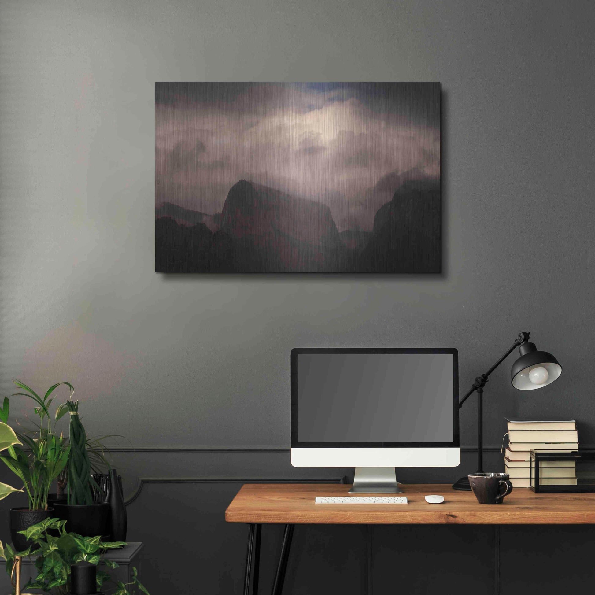 Luxe Metal Art 'In Clouds' by Sebastien Lory, Metal Wall Art,36x24