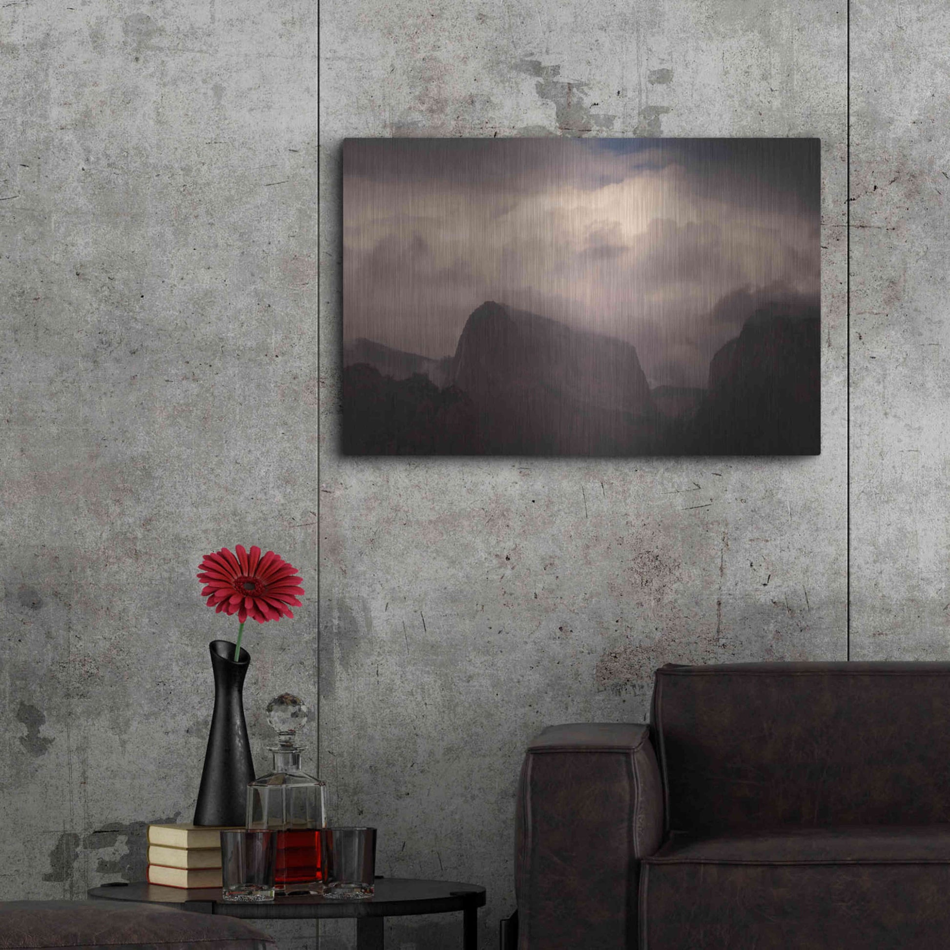 Luxe Metal Art 'In Clouds' by Sebastien Lory, Metal Wall Art,36x24