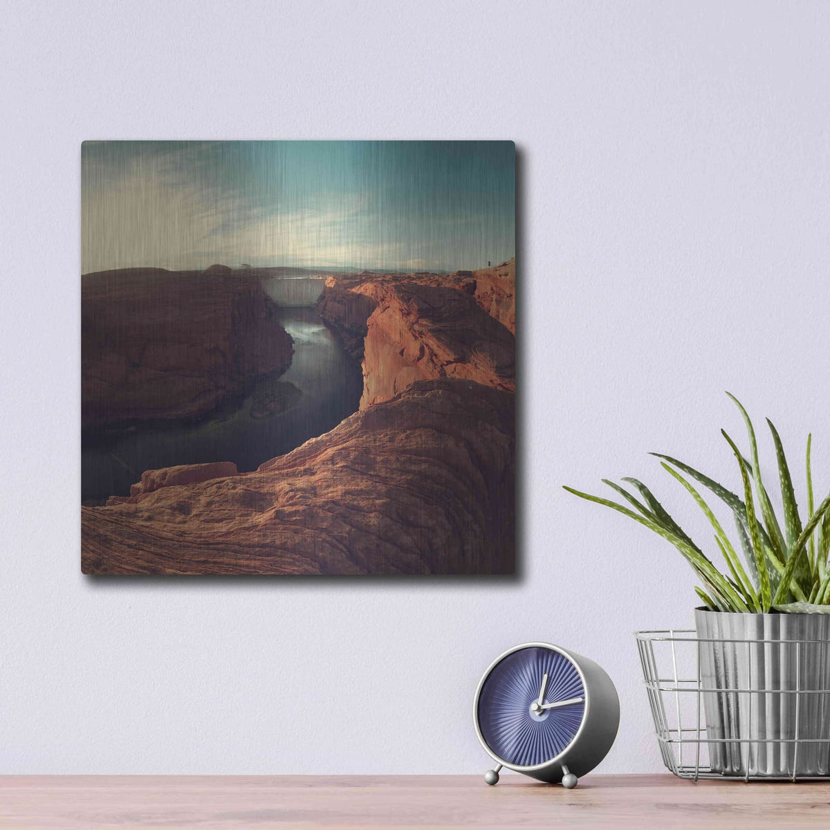 'Mistery Canyon II' by Sebastien Lory – Metal Wall Art, 12x12 room view