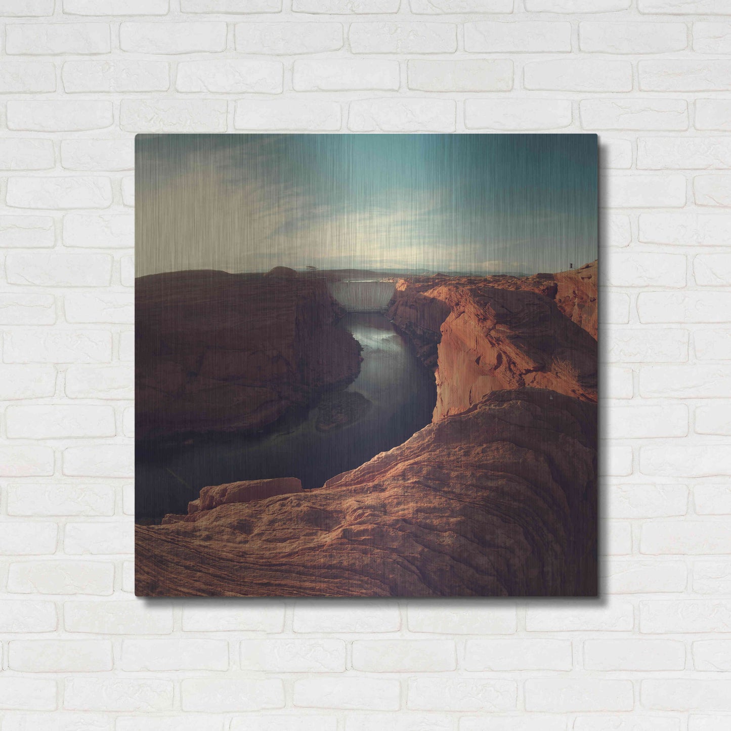 Luxe Metal Art 'Mistery Canyon II' by Sebastien Lory, Metal Wall Art,36x36