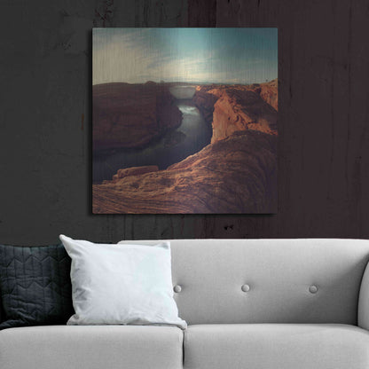 Luxe Metal Art 'Mistery Canyon II' by Sebastien Lory, Metal Wall Art,36x36