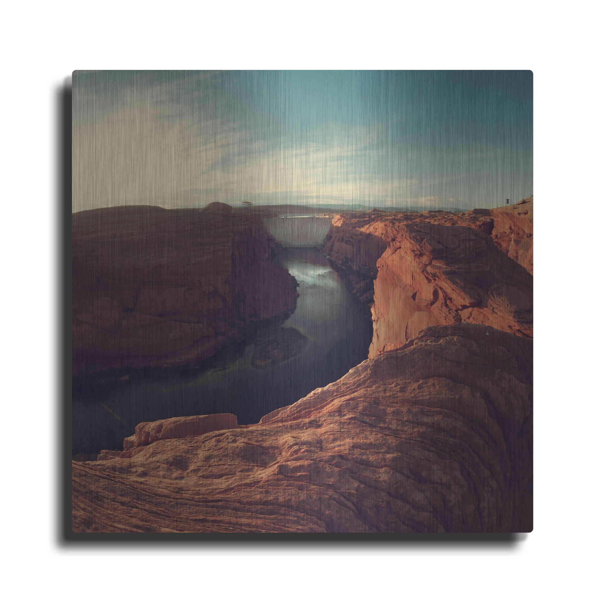 Luxe Metal Art 'Mistery Canyon II' by Sebastien Lory, Metal Wall Art