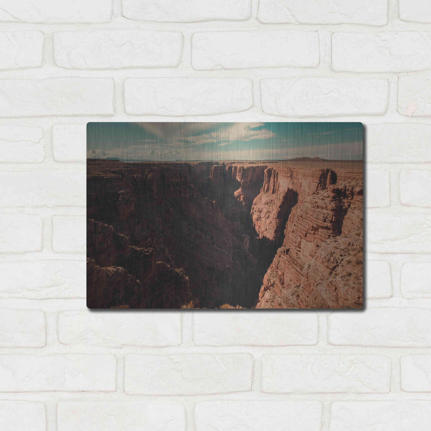 Luxe Metal Art 'Mistery Canyon III' by Sebastien Lory, Metal Wall Art,16x12