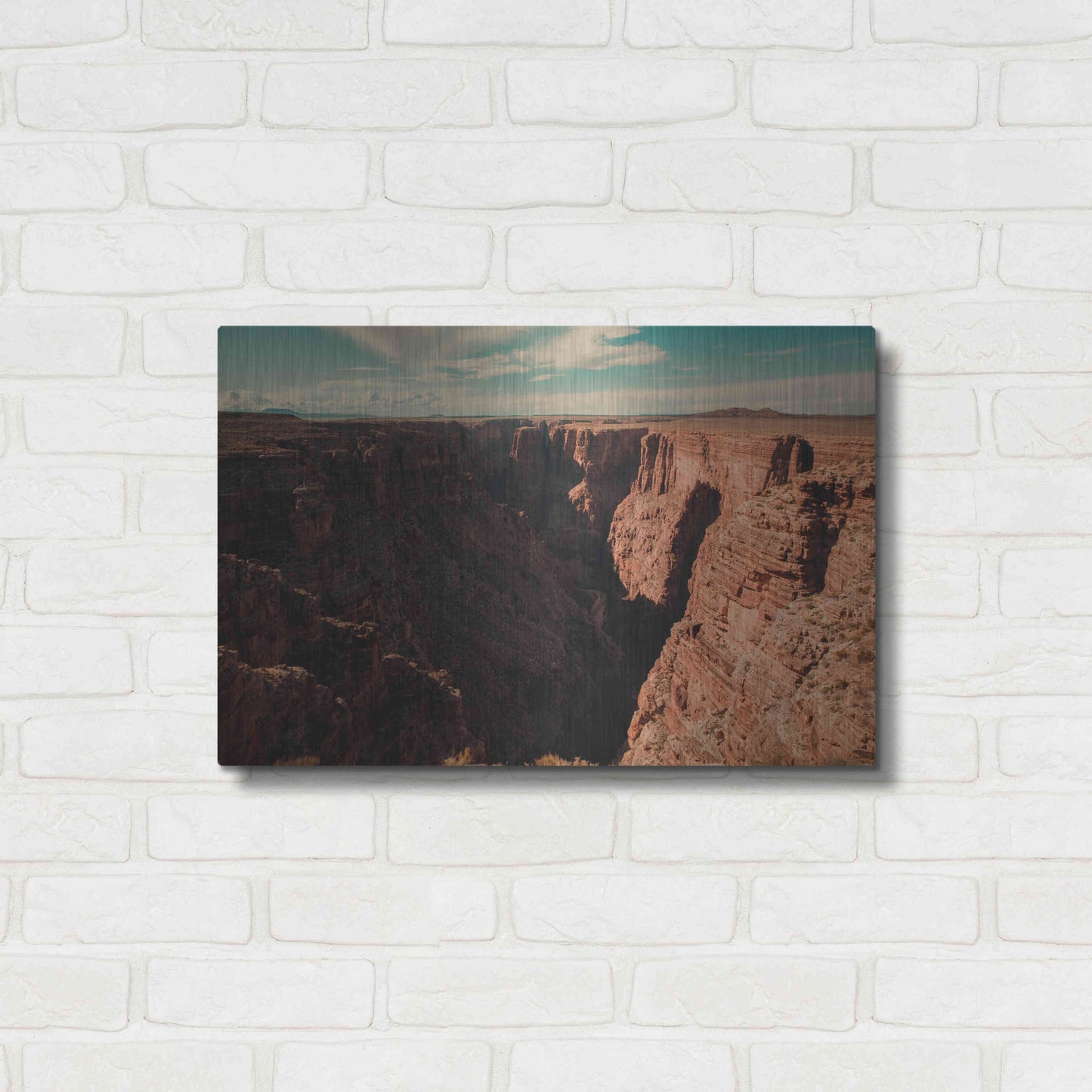 Luxe Metal Art 'Mistery Canyon III' by Sebastien Lory, Metal Wall Art,24x16