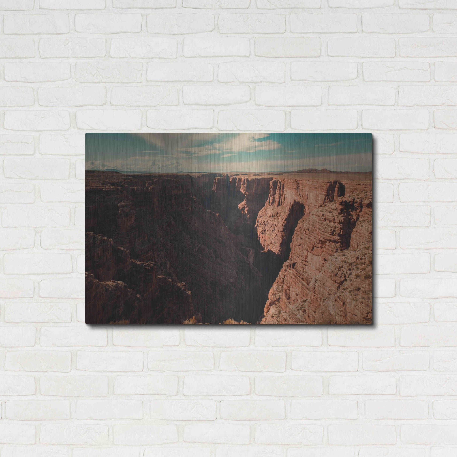 Luxe Metal Art 'Mistery Canyon III' by Sebastien Lory, Metal Wall Art,36x24