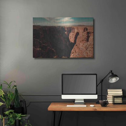 Luxe Metal Art 'Mistery Canyon III' by Sebastien Lory, Metal Wall Art,36x24