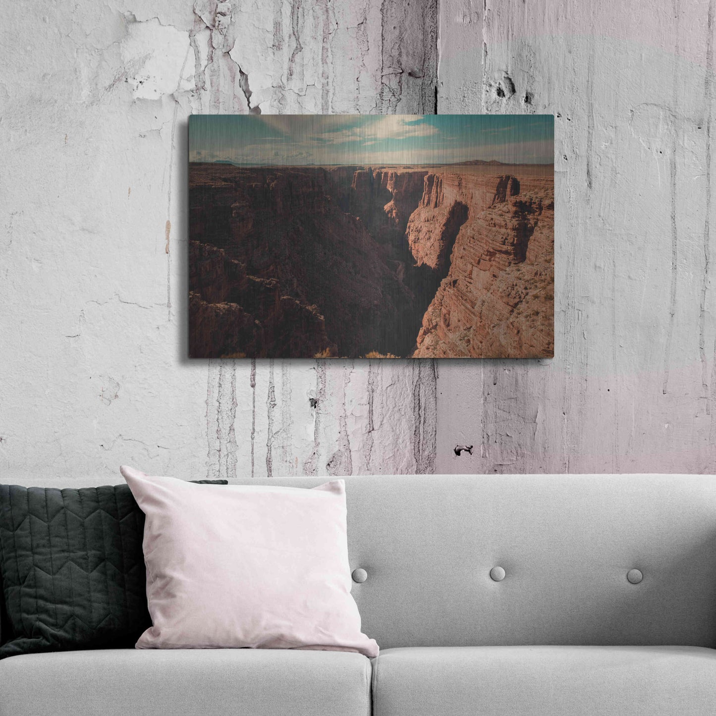 Luxe Metal Art 'Mistery Canyon III' by Sebastien Lory, Metal Wall Art,36x24