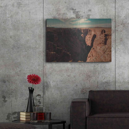 Luxe Metal Art 'Mistery Canyon III' by Sebastien Lory, Metal Wall Art,36x24