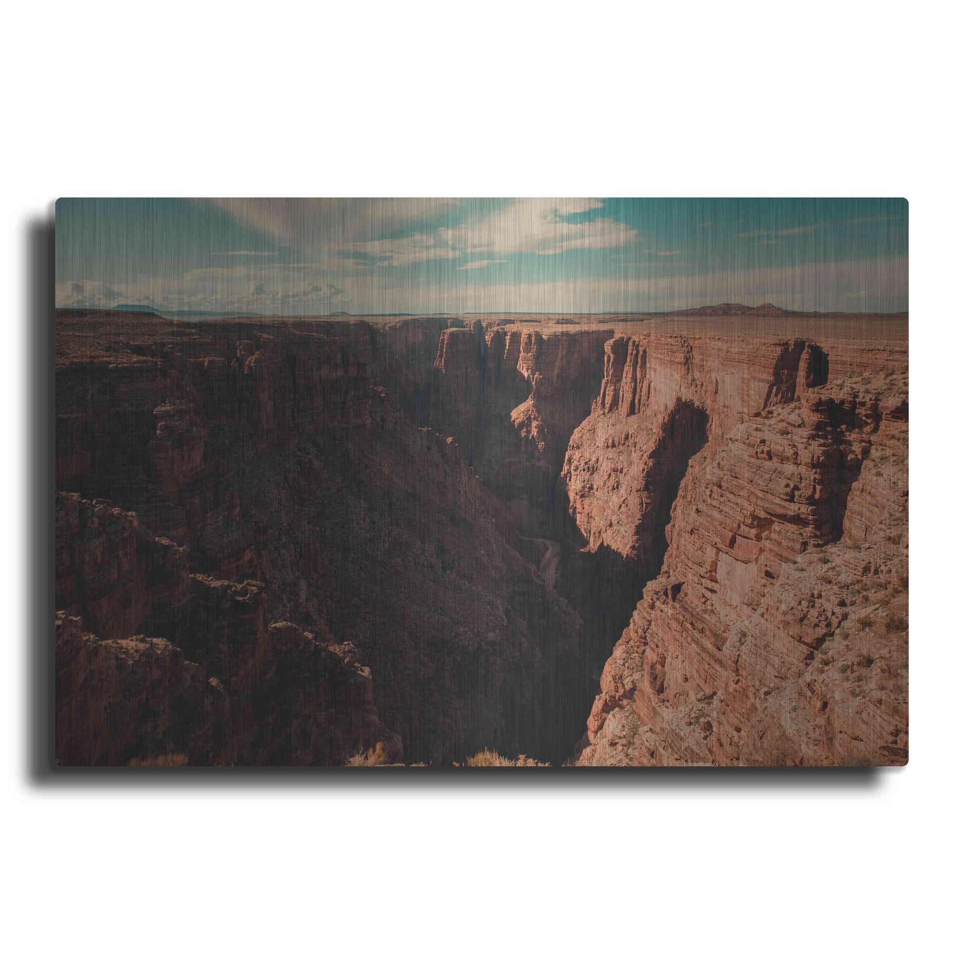 Luxe Metal Art 'Mistery Canyon III' by Sebastien Lory, Metal Wall Art