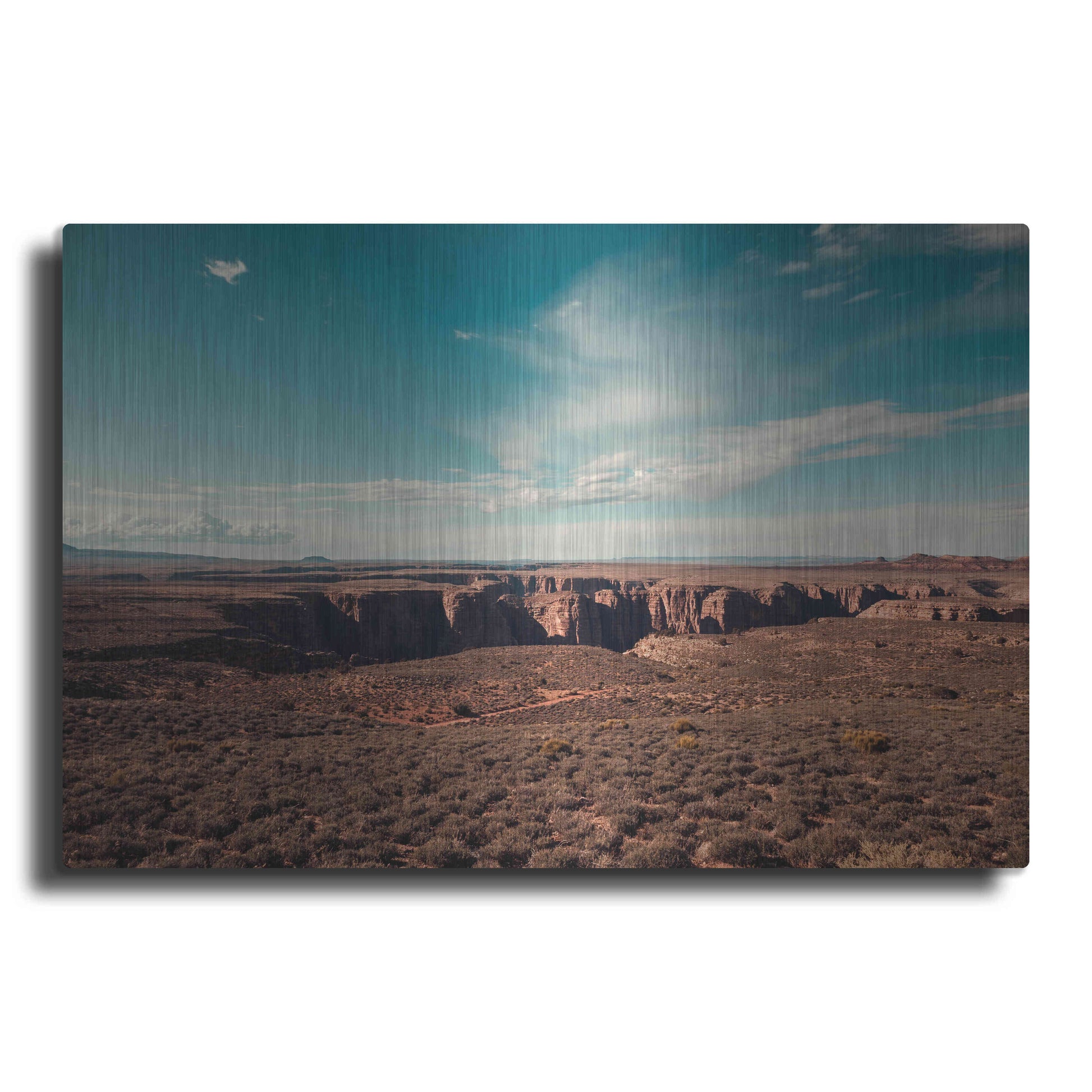 Luxe Metal Art 'Mistery Canyon IV' by Sebastien Lory, Metal Wall Art