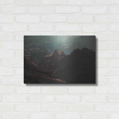 Luxe Metal Art 'Mountains' by Sebastien Lory, Metal Wall Art,24x16