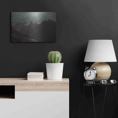 Luxe Metal Art 'Mountains' by Sebastien Lory, Metal Wall Art,24x16