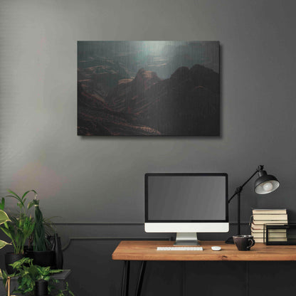 Luxe Metal Art 'Mountains' by Sebastien Lory, Metal Wall Art,36x24