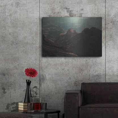 Luxe Metal Art 'Mountains' by Sebastien Lory, Metal Wall Art,36x24