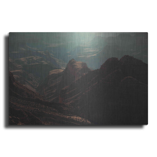 Luxe Metal Art 'Mountains' by Sebastien Lory, Metal Wall Art