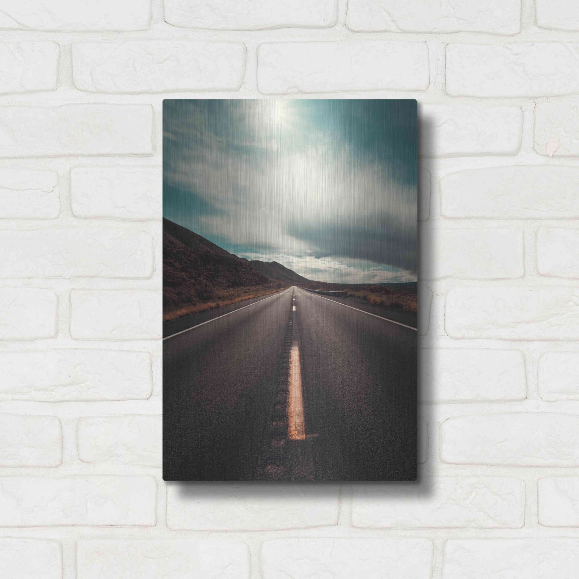 Luxe Metal Art 'Travel Utah Vertical' by Sebastien Lory, Metal Wall Art,12x16