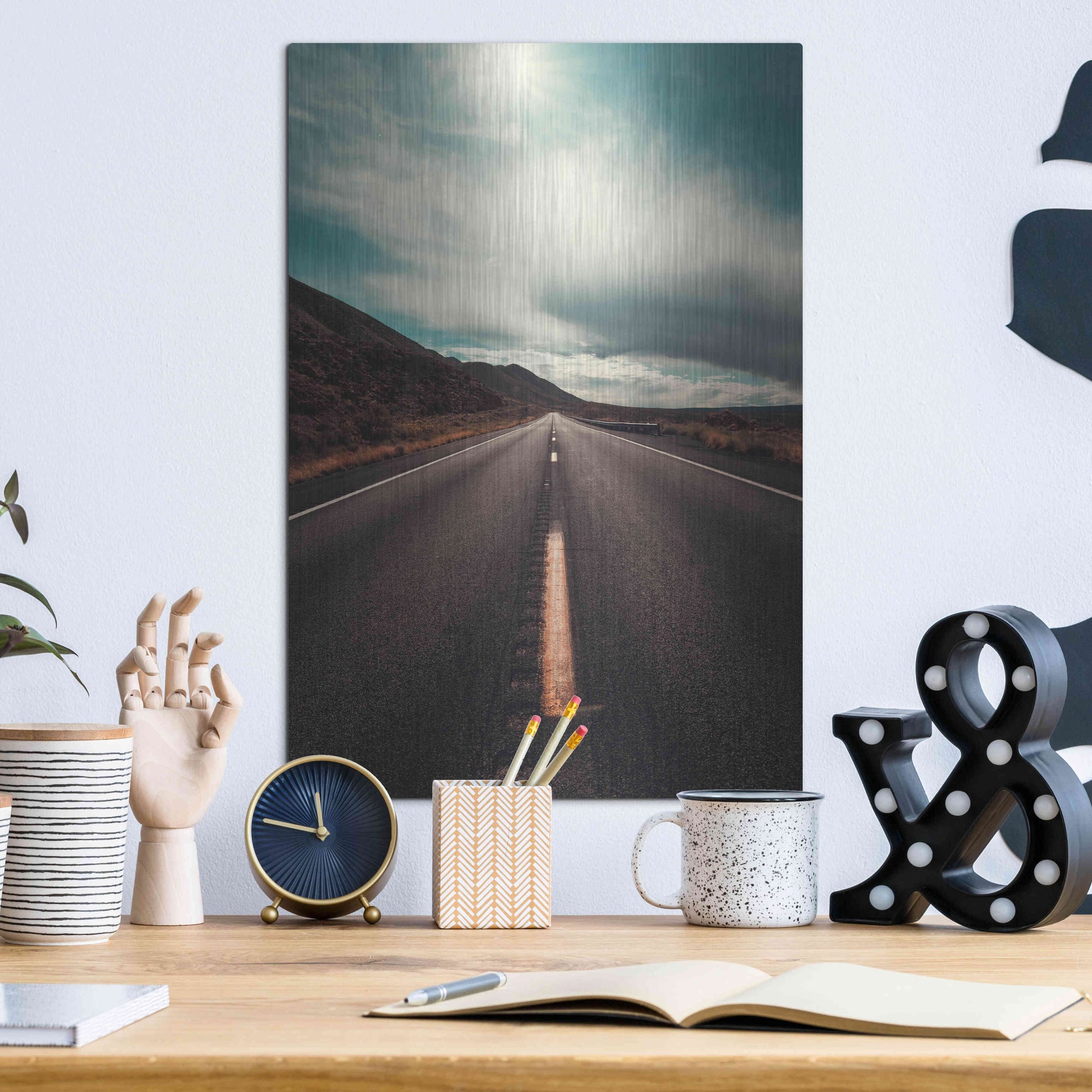 Luxe Metal Art 'Travel Utah Vertical' by Sebastien Lory, Metal Wall Art,12x16